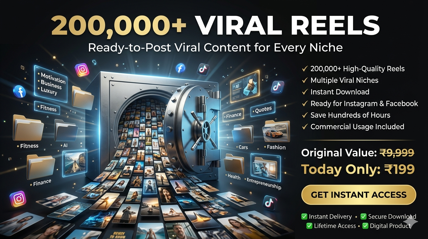 Unlock 200,000+ Viral Reels for Just ₹199