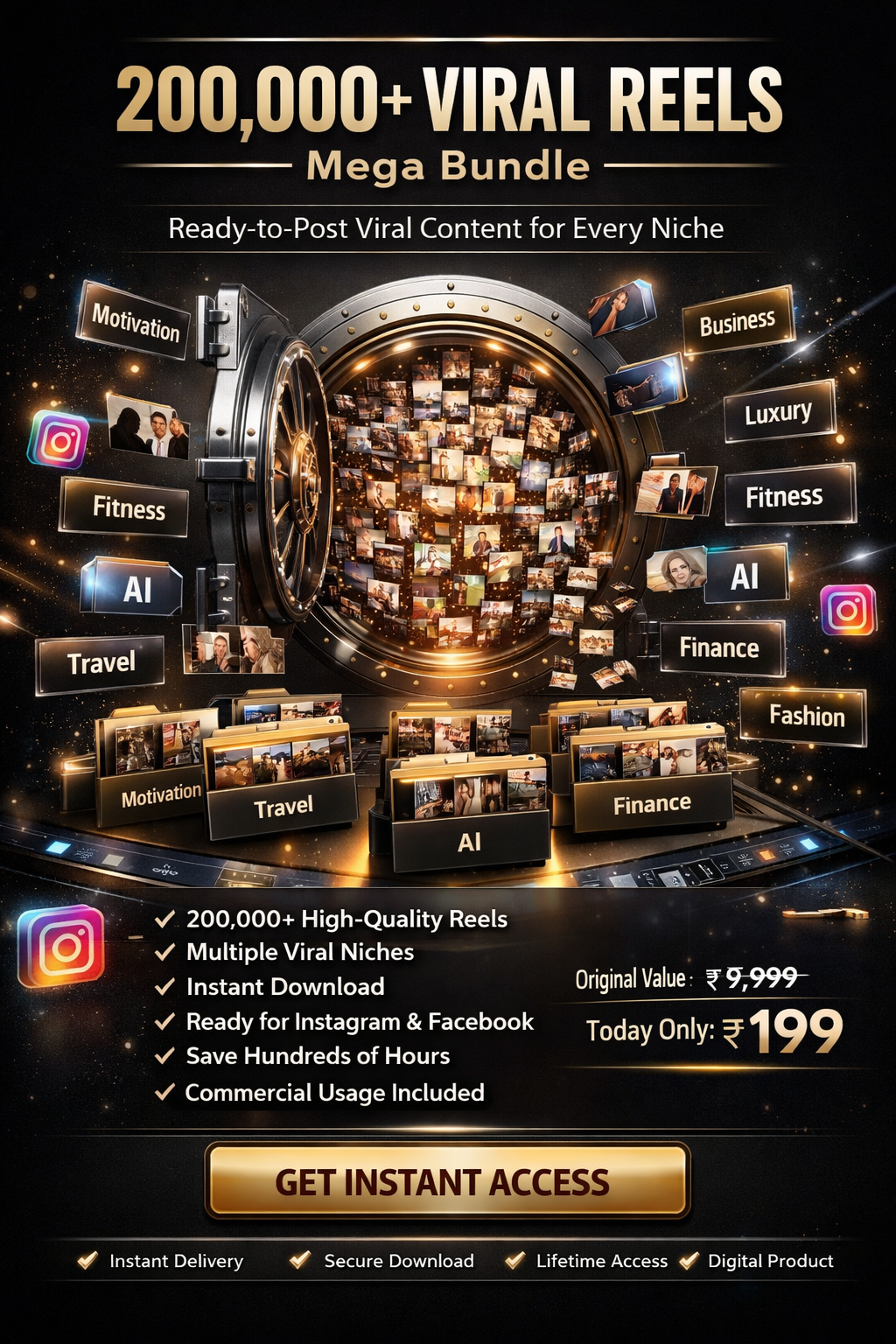 Unlock 200,000+ Viral Reels for Just ₹199